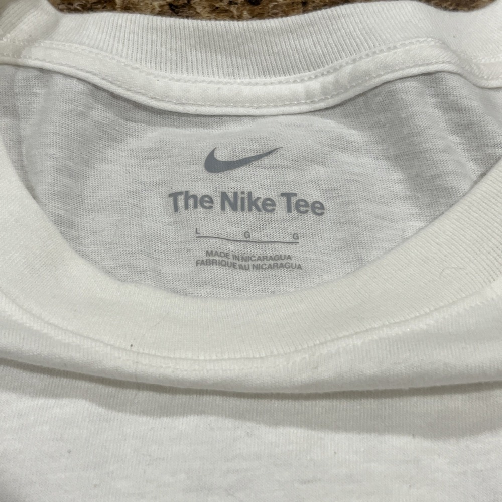 2 - Nike Mens Training T-shirts Gray & White Just Do It & Swoosh Logo Sz Large - Picture 9 of 12